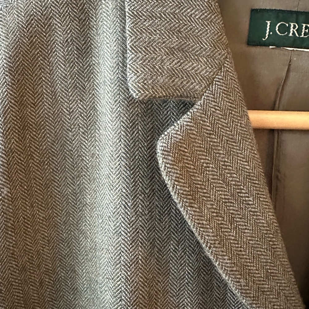 Classic JCrew Houndstooth Gray/Green Women's Blazer - Picture 4 of 4
